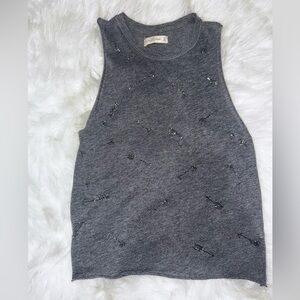 🎄Abercrombie & Fitch Gray Sleeveless Top